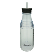 Tritan Single Wall Bottle with Straw